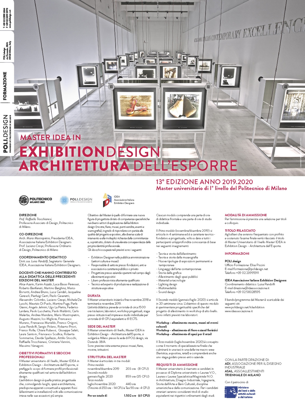 E' in corso la XIII edizione del Master IDEA in Exhibition Design